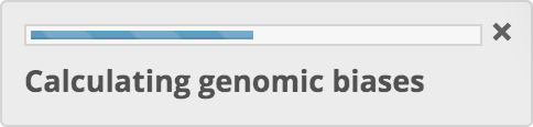 Progress indicator for calculation of genomic biases